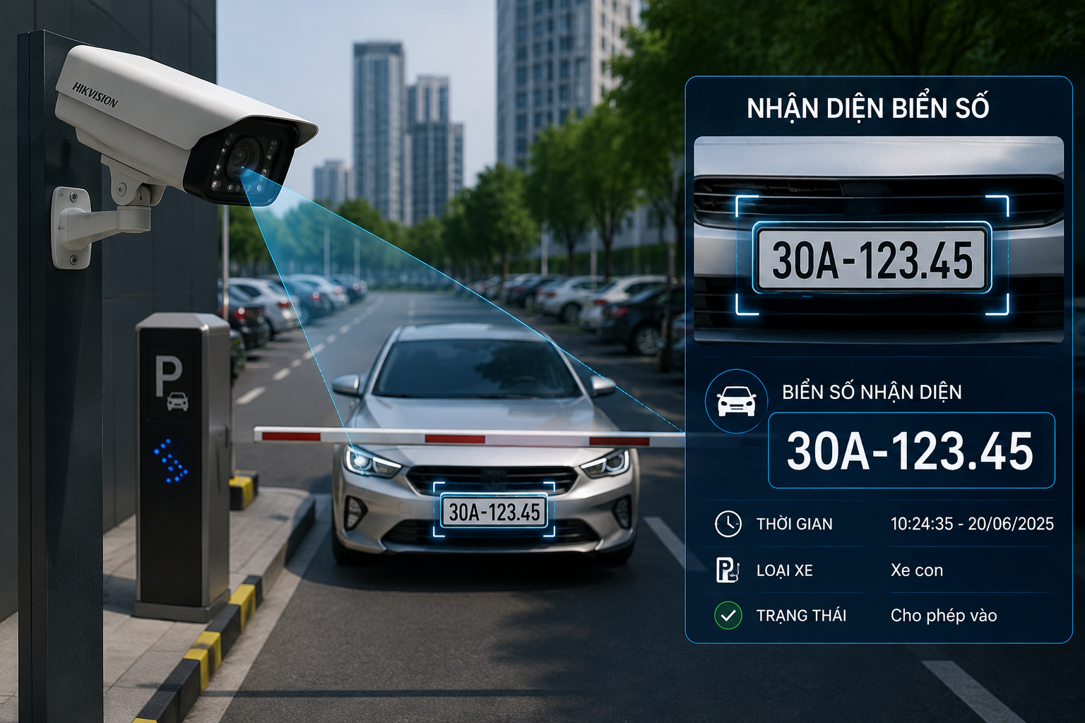 Độ chính xác của Camera AI nhận diện biển số